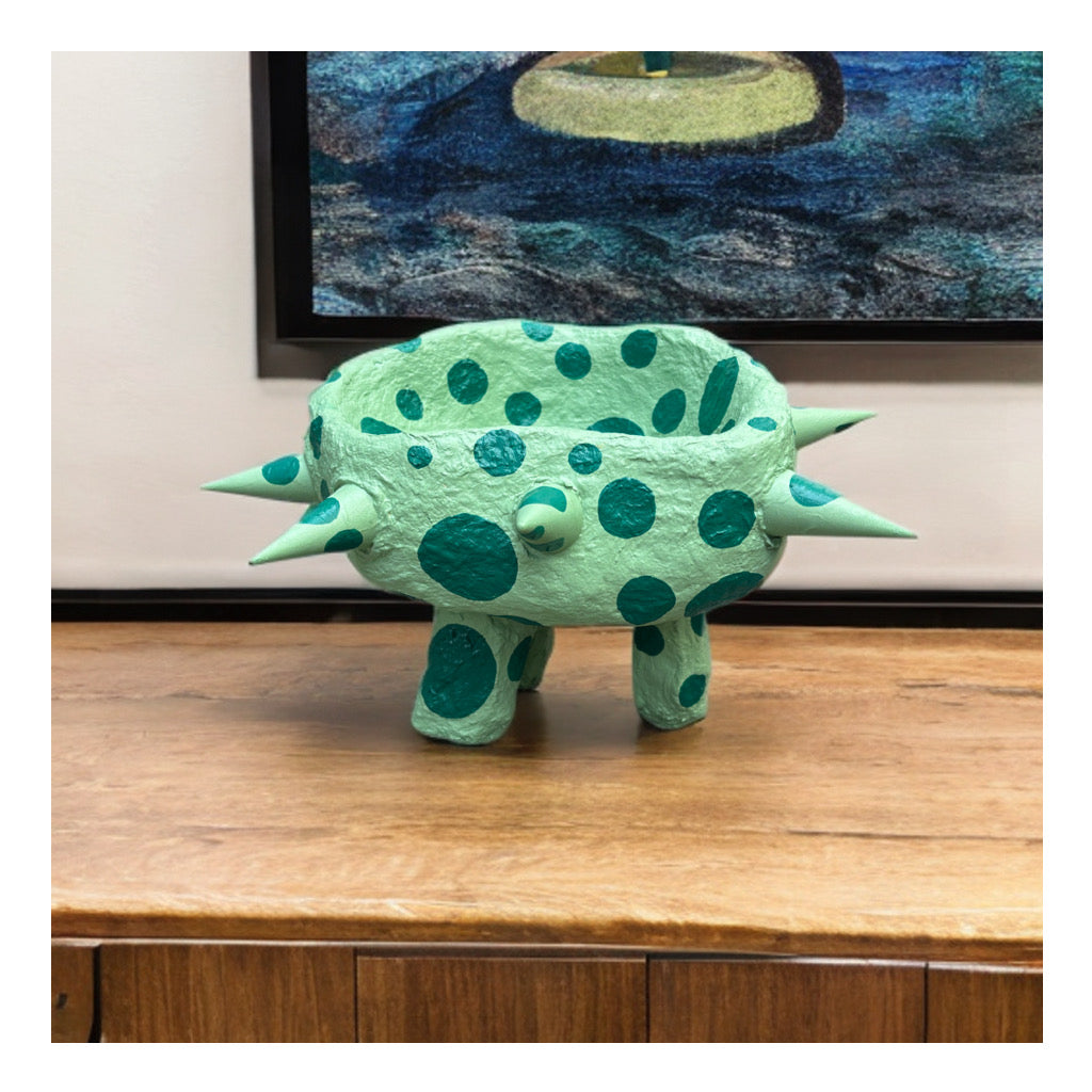 Spiked Paper Mâché decorative bowl